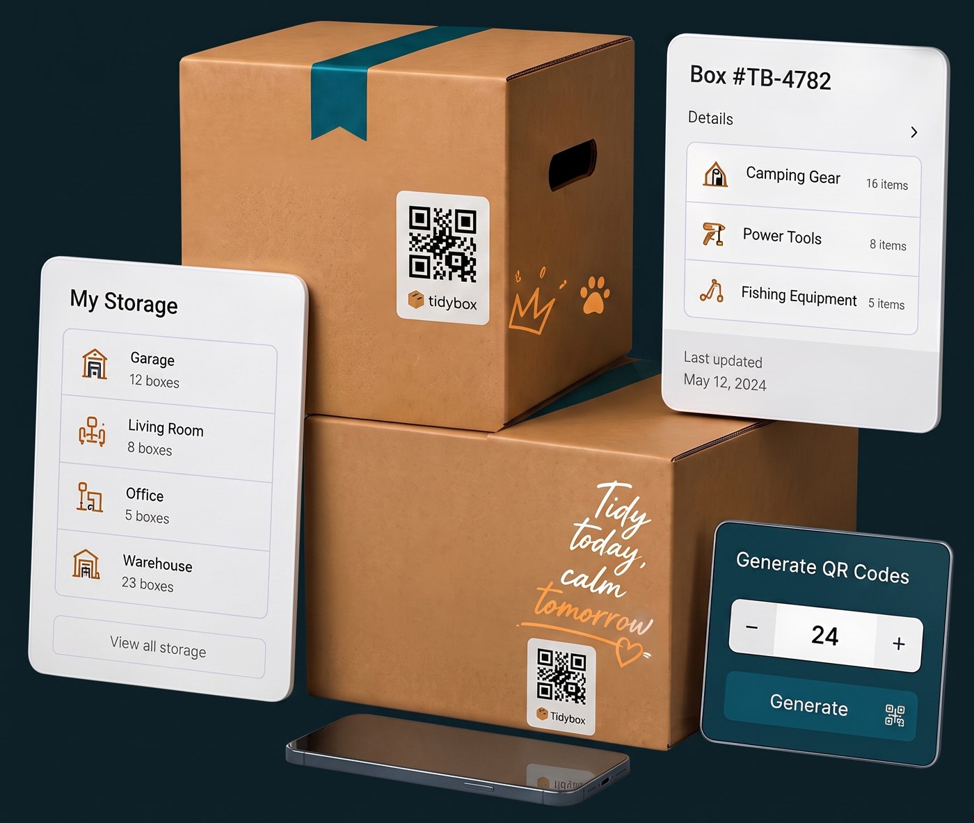 نموذج أولي للملصق الذكي لـ TidyBox